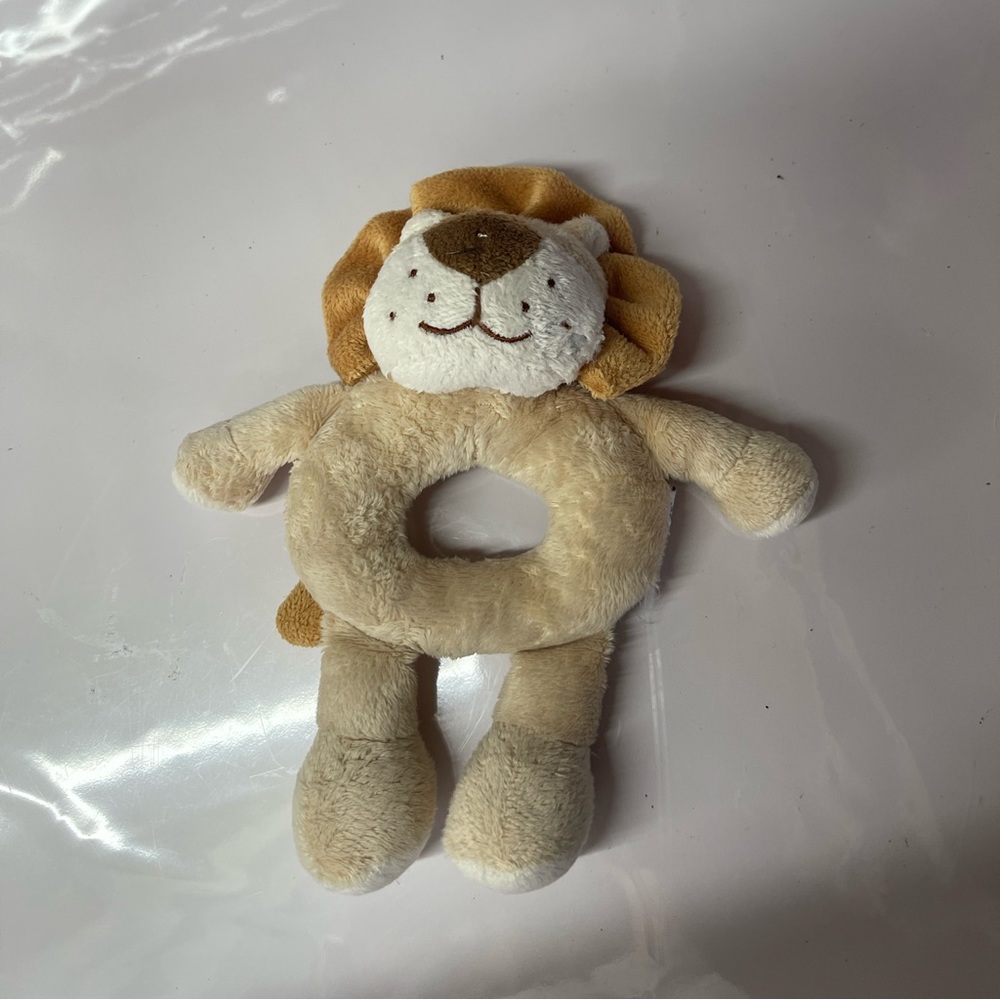 Babies r us lion rattle soft plush brown